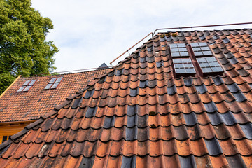 Old red tile rooftops