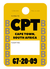 Cape town airport luggage tag