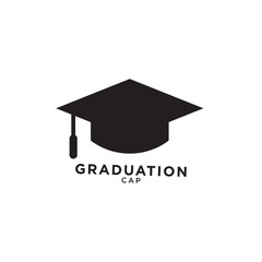 Illustration of graduation cap silhouette isolated vetor