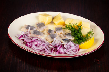 Herring with onion