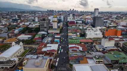 Beautiful aerial view of the city of San Jose  Costa Rica