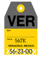 Veracruz airport luggage tag