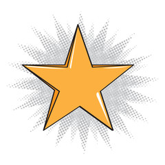 Isolated comic star shape icon