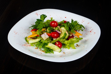 Vegetables salad with herbs