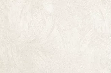 Fotobehang Ontwerp slaapkamer muur of ontvangstruimte versierd met een achtergrond textuur behang. Abstracte linnen toon kleur beige, sepia en met crème. © Phokin