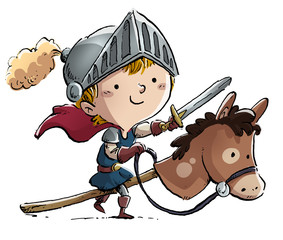 niño caballero con caballo