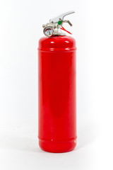 Obraz premium red Colored retro fire extinguisher isolated on white background