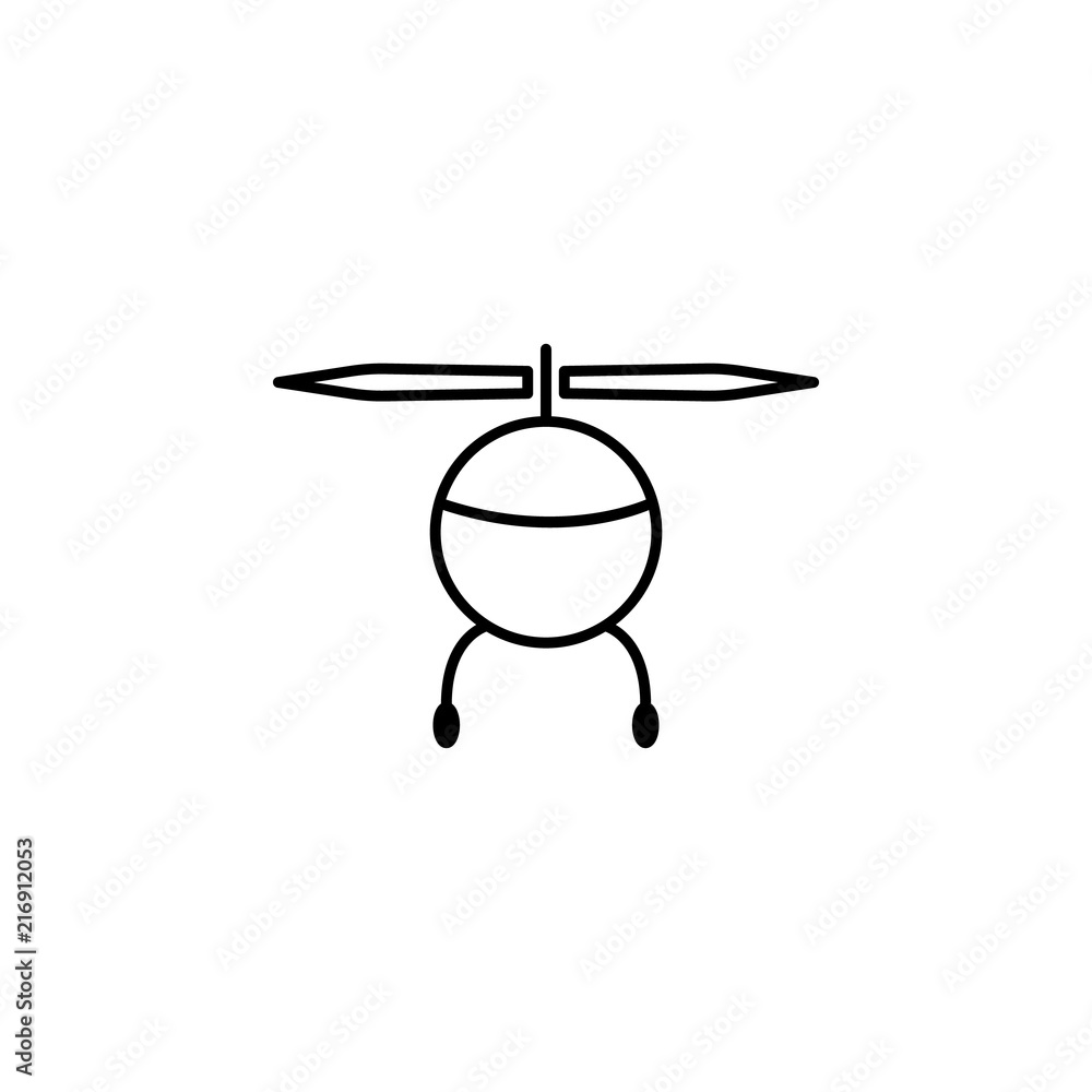 Poster helicopter icon. element of drones for mobile concept and web apps illustration. thin line icon for 