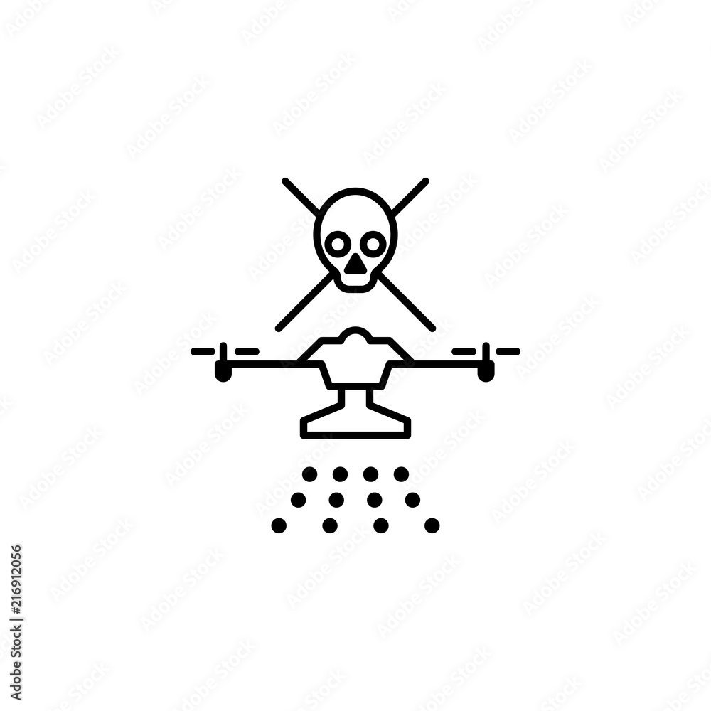 Poster drone with chemical elements icon. element of drones for mobile concept and web apps illustration. t