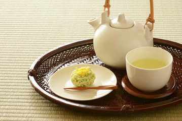 緑茶と和菓子  たたみ

