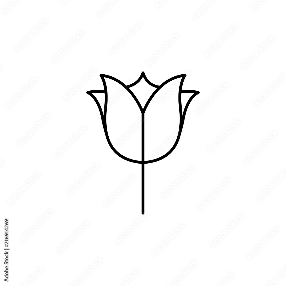 Poster tulip icon. Element of nature icon for mobile concept and web apps. Thin line tulip icon can be used for web and mobile