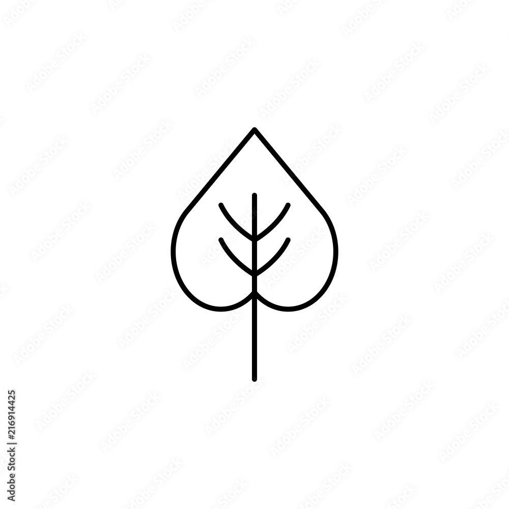 Poster poplar icon. element of nature icon for mobile concept and web apps. thin line poplar icon can be us