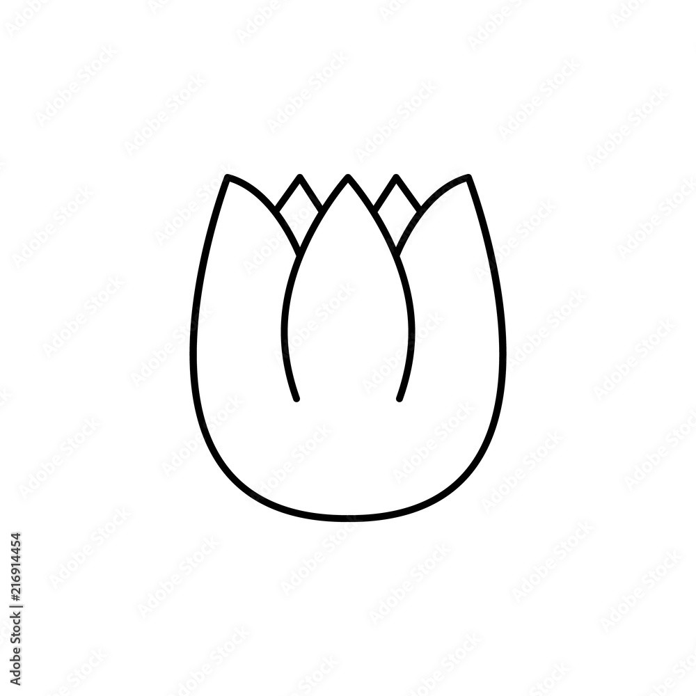 Poster tulip icon. Element of nature icon for mobile concept and web apps. Thin line tulip icon can be used for web and mobile