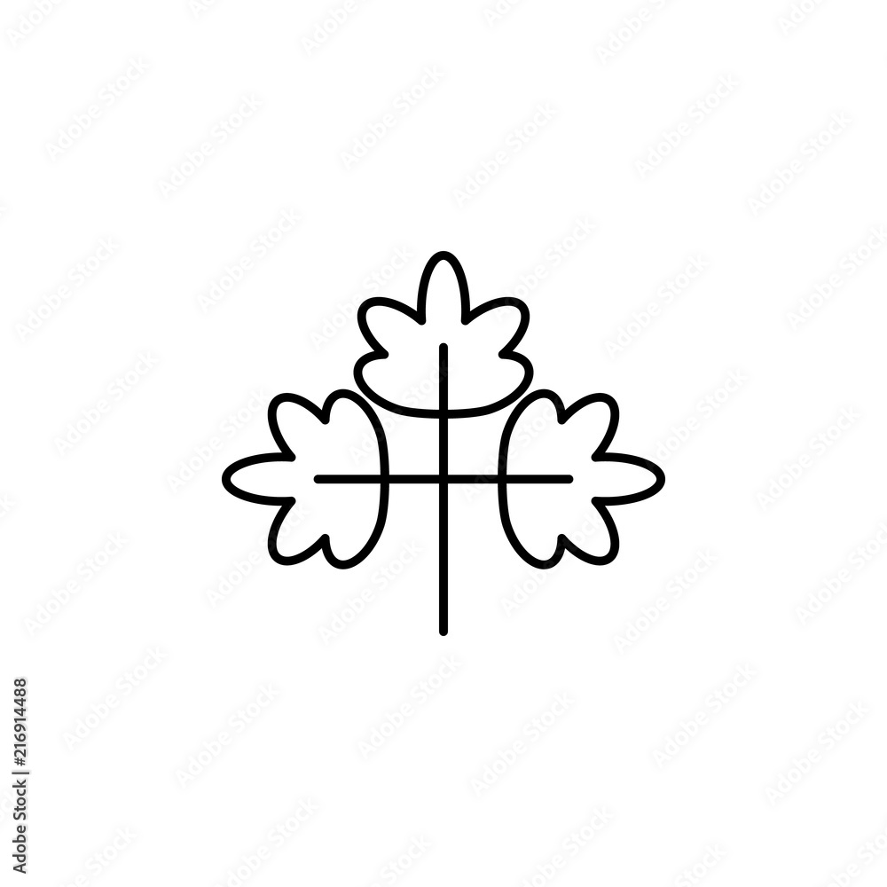 Poster leaves icon. element of nature icon for mobile concept and web apps. thin line leaves icon can be us