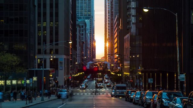 Chicagohenge - sunset time lapse