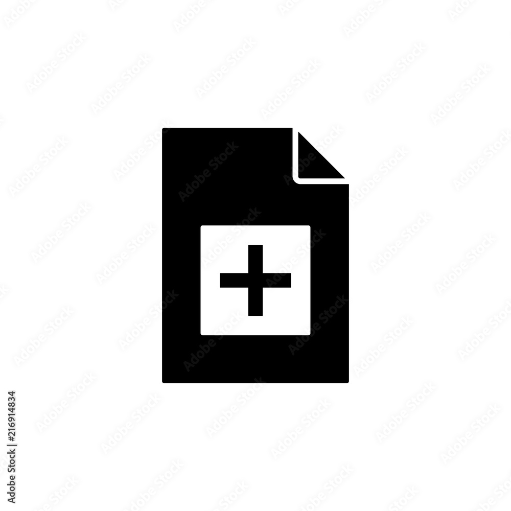 Poster a plus on document icon. element of document icon. premium quality graphic design icon. signs and sy