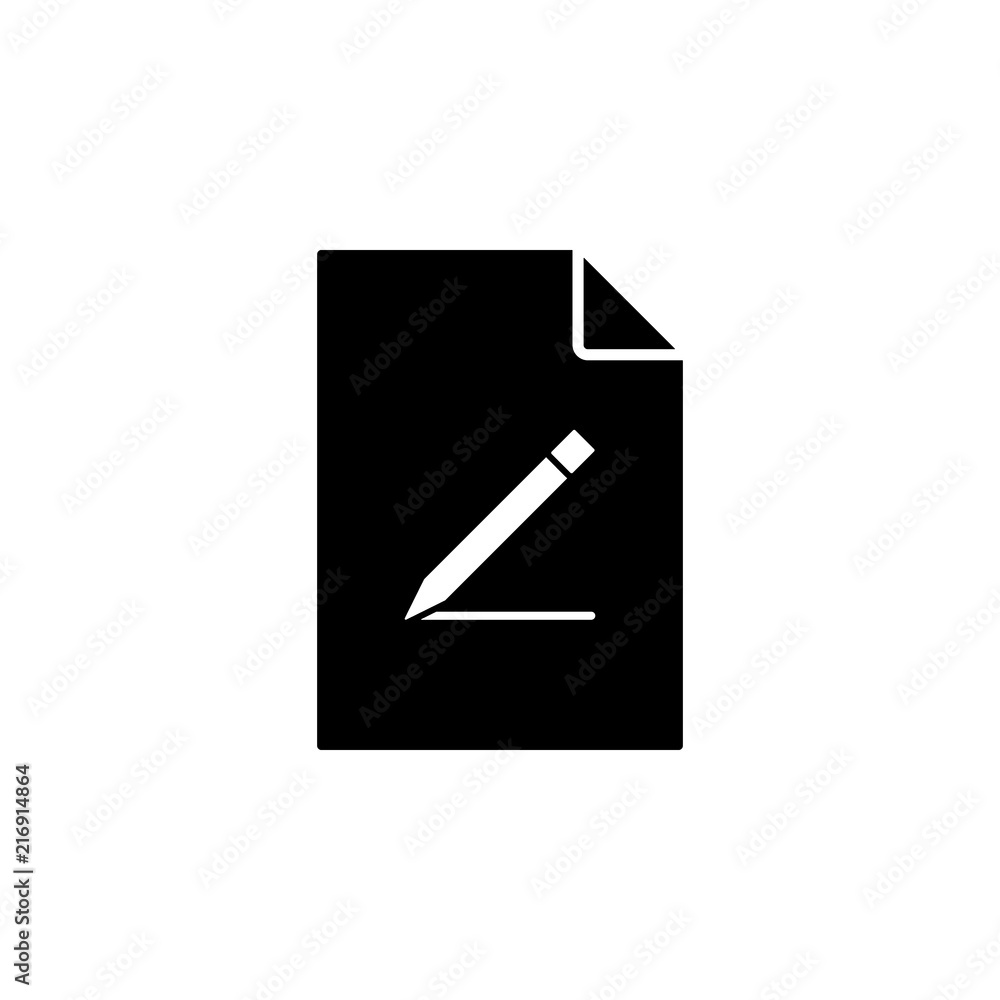 Poster a pen on document icon. element of document icon. premium quality graphic design icon. signs and sym