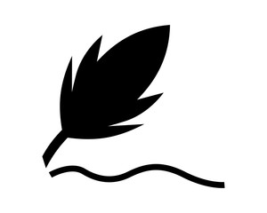 Obraz premium feather pen stationery tool utensil equipment study school college image vector icon logo