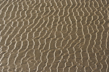 Sand textures on a beach