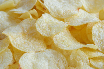 crispy potato chips snack texture background