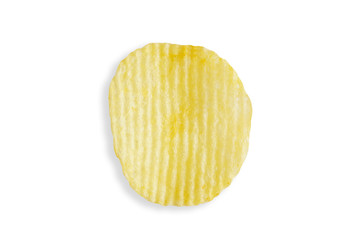 potato chip isolated on white background with clipping path