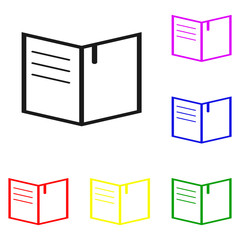 Elements of Leaflet in multi colored icons. Premium quality graphic design icon. Simple icon for websites, web design, mobile app, info graphics