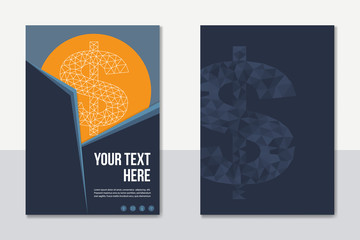 A4 business finance concept design for brochure banner poster report cover background