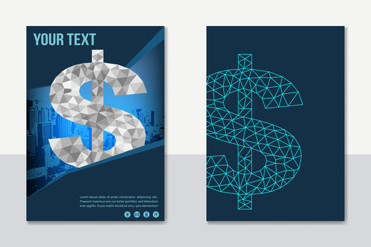 A4 Business Finance Concept Design For Brochure Banner Poster Report Cover Background