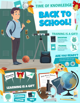 Back to School education and learning poster