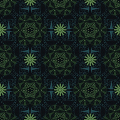 Asian, flower like seamless pattern