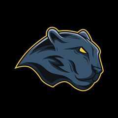 Black panther mascot logo © eryusan