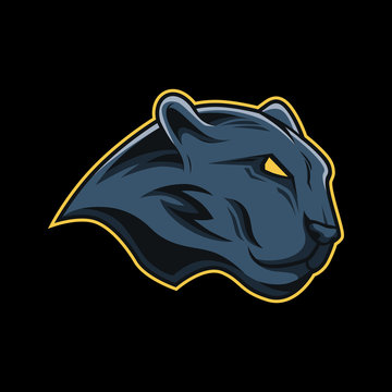 Black panther mascot logo