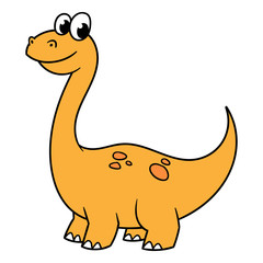 Cartoon Sauropod Dinosaur