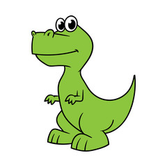 Obraz premium Cartoon Theropod Dinosaur