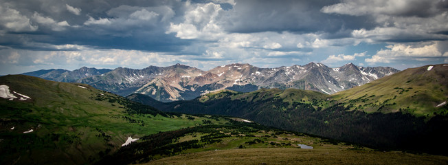 Rocky Mountain National Park from the Trail Ridge Road in Colorado