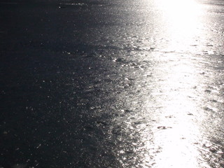 icy surface of the lake