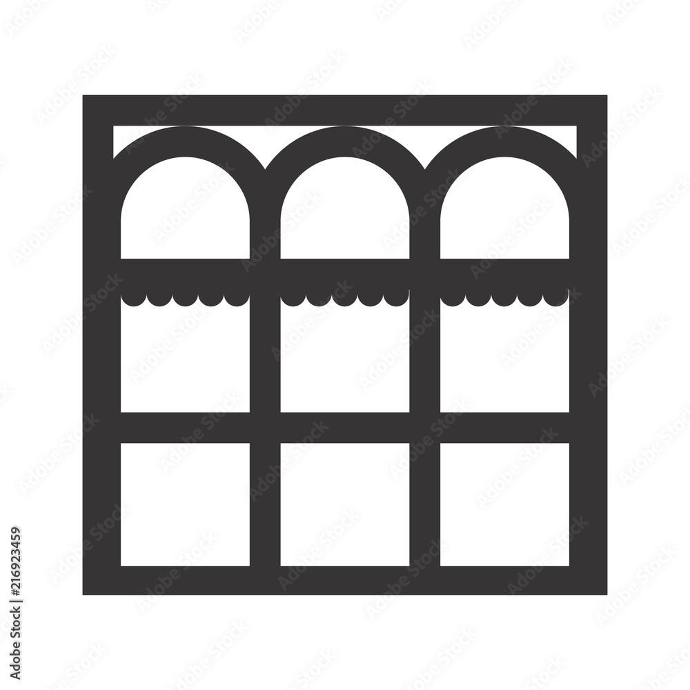 Canvas Prints window logo. house icon. building symbol. vector eps 08.