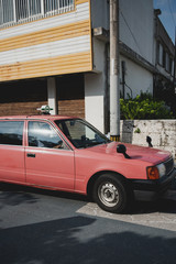 Moving Pink Taxi