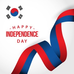 Happy Korea Republic Independent Day Vector Template Design Illustration