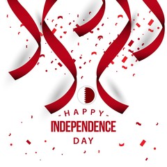 Happy Qatar Independent Day Vector Template Design Illustration