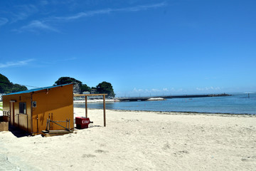 興津海水浴場 砂浜