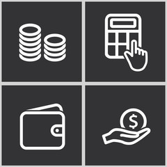 Vector investments money icon.