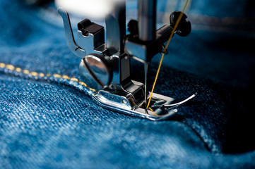 sewing denim jeans