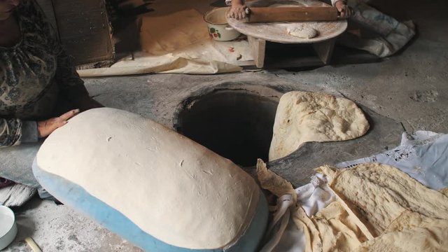 Preparation of Lavash Bread in Traditional Backery, Armenia 12