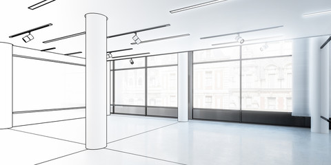 Renovierte Gewerbeflächen (Entwurf)