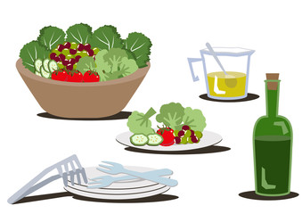 サラダボールのイラスト