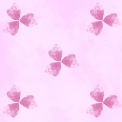 The pattern of the floor tiles is a pattern of four flowers on the ground pink color tone.