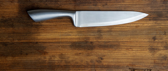 cutting board and sharp steel knife