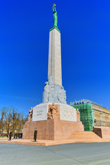 Obraz premium Monument of Liberty in Riga is one of the main sights of the city and one of the unofficial symbols of Latvia.