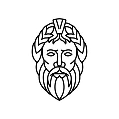 Zeus God of Sky and Thunder Mono Line